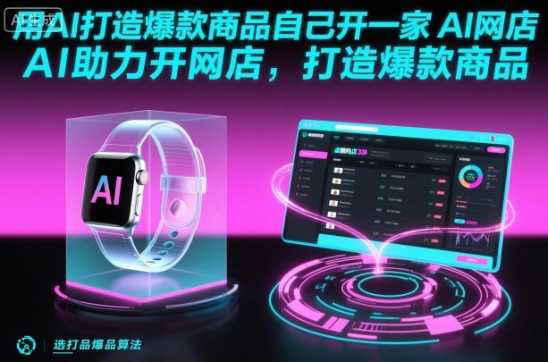 用AI打造爆款商品自己开一家AI网店，AI助力开网店，打造爆款商品-讯领网创