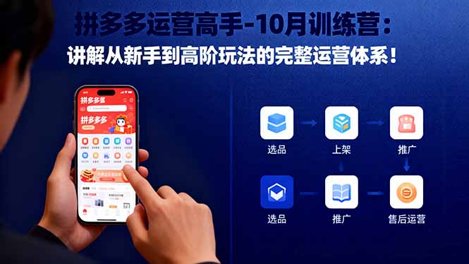拼多多运营高手-10月训练营：讲解从新手到高阶玩法的完整运营体系！-讯领网创