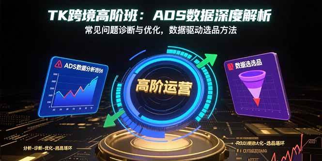 （15809期）TK跨境高阶班：ADS数据深度解析，常见问题诊断与优化，数据驱动选品方法-讯领网创