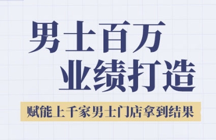 2025男士美业百万业绩打造，赋能上千家男士门店拿到结果-讯领网创