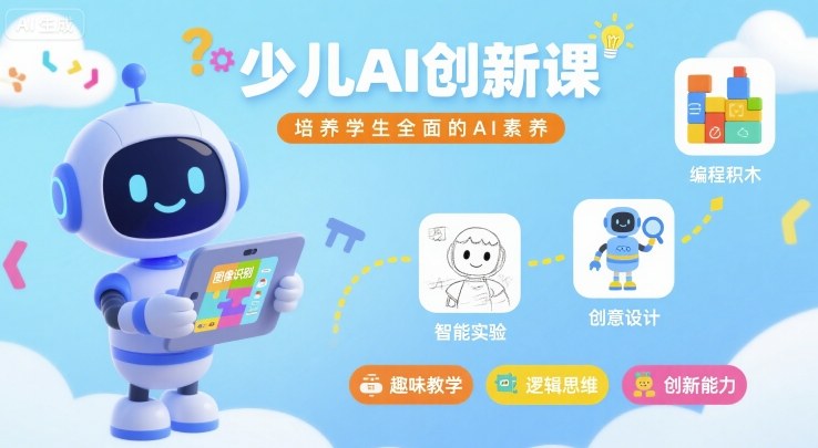 少儿AI创新课，培养学生全面的AI素养-讯领网创