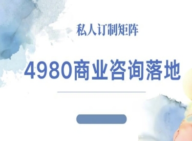 4980商业咨询师落地课程-ip运营高客单教程-讯领网创