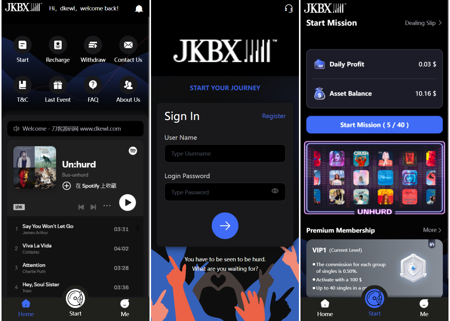 JKBX海外音乐抢单系统源码 Thinkphp框架 附教程-讯领网创