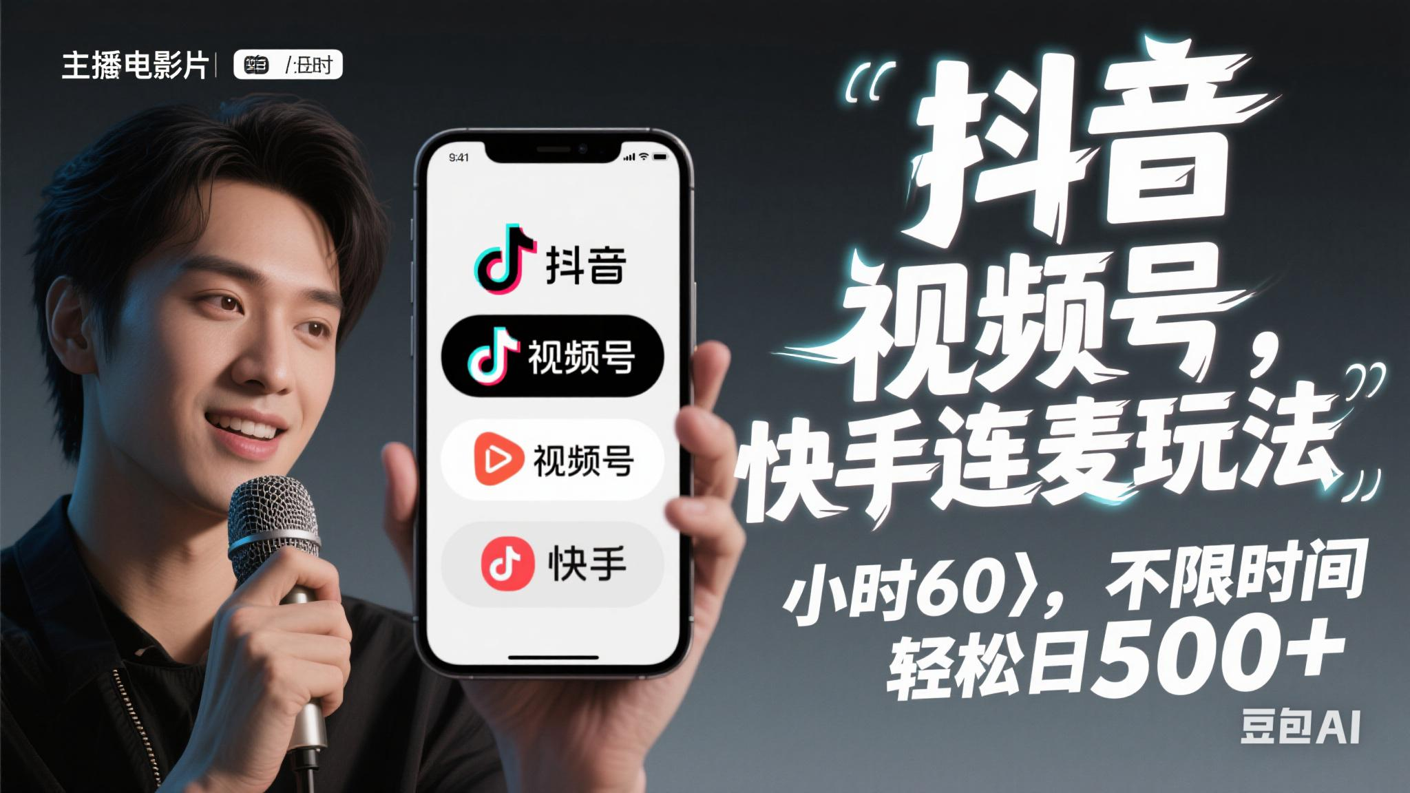 （14899期）抖音，快手，视频号无脑连麦玩法！快速入门，单日稳冲1000+-讯领网创