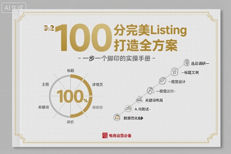 100分完美Listing打造全方案，想要完美listing必须是需要一步一个脚印的-讯领网创