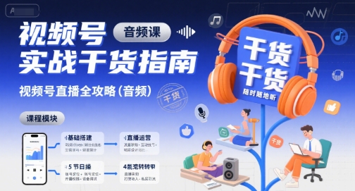 视频号实战干货指南，视频号直播全攻略（音频）-讯领网创