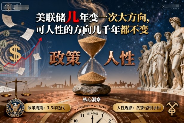 付费文章：美联储几年变一次大方向，可人性的方向几千年都不变-讯领网创