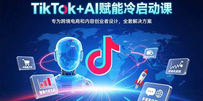 （15561期）TikTok+AI赋能冷启动课：专为跨境电商和内容创业者设计，全套解决方案-讯领网创
