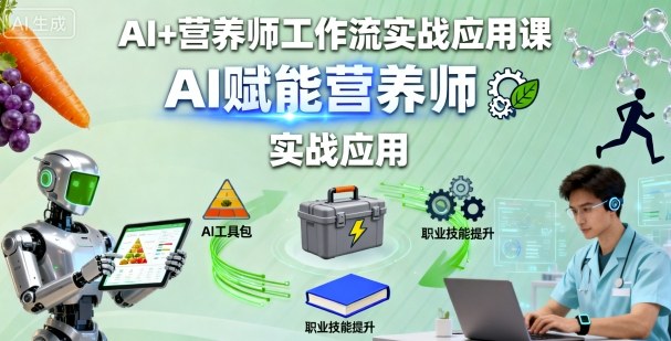 AI+营养师工作流实战应用课，AI赋能营养师-讯领网创