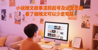 小说推文故事混剪起号及运营思路，看了做推文可以少走弯路-讯领网创