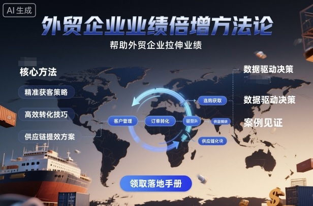 外贸企业业绩倍增方法论，帮助外贸企业拉伸业绩-讯领网创