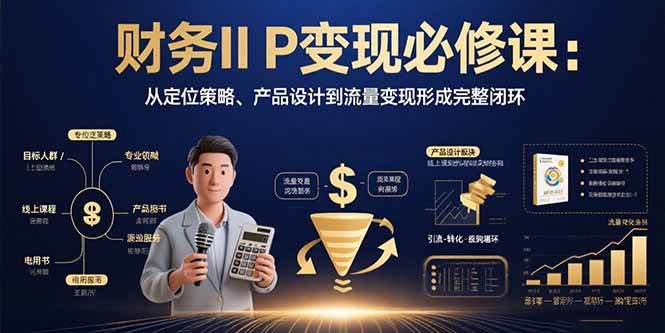 （15728期）财务IP变现必修课：从定位策略、产品设计到流量变现形成完整闭环-讯领网创