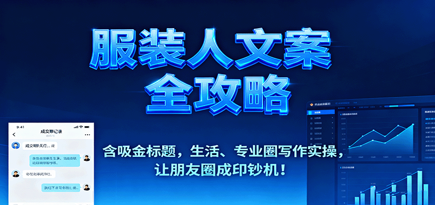 服装人文案全攻略，含吸金标题，生活、专业圈写作实操，让朋友圈成印钞机！-讯领网创