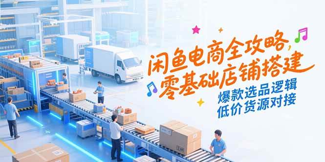 （15325期）闲鱼电商全攻略，零基础店铺搭建，爆款选品逻辑，低价货源对接-讯领网创