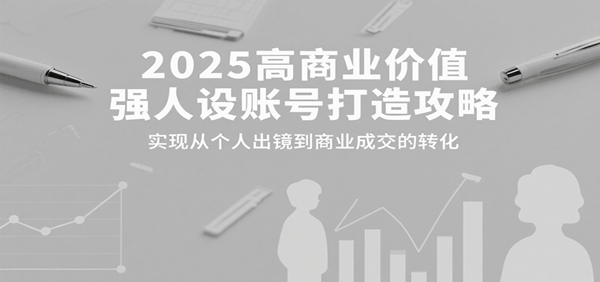 2025高商业价值强人设账号打造攻略，实现从个人出镜到商业成交的转化-讯领网创