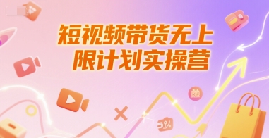 短视频带货无上限计划实操营，新人短视频带货工具流养号破播文案运营篇课程-讯领网创