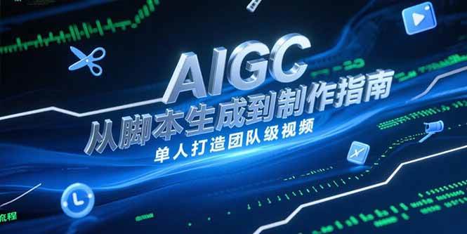（15170期）AIGC视频制作指南，从脚本生成到剪辑全流程，单人打造团队级视频-讯领网创