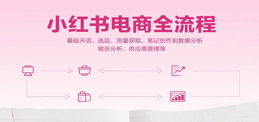 小红书电商全流程，基础开店、选品、流量获取、笔记创作到数据分析、供应商管理等-讯领网创