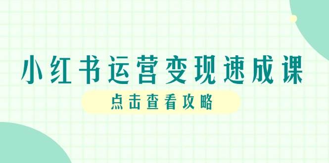 （14951期）小红书运营变现速成课，账号搭建到暴力起号，个人IP全流程指南-讯领网创