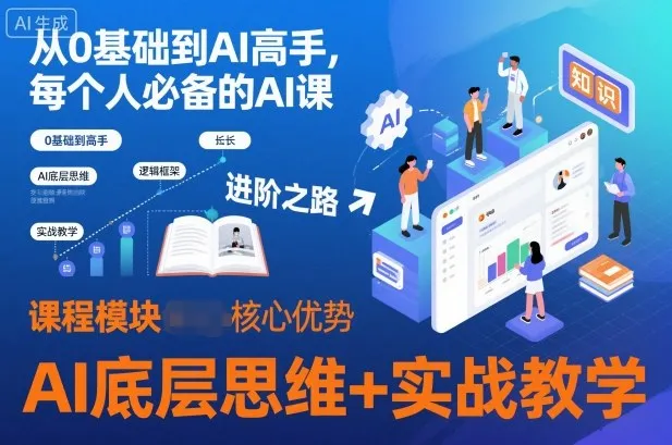 从0基础到AI高手，每个人必备的AI课，AI底层思维+实战教学-讯领网创