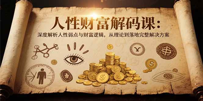 （15434期）人性财富解码课6.0：深度解析人性弱点与财富逻辑，理论到落地完整解决方案-讯领网创