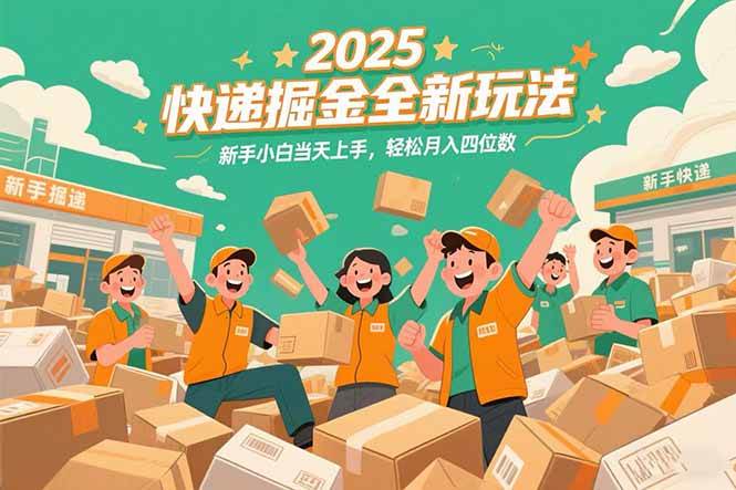 （15244期）2025快递掘金全新玩法，新手小白当天上手，轻松月入四位数！-讯领网创