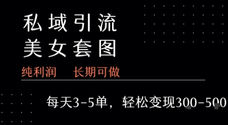 私域卖套图每天3-5单 每单利润99-2张+-讯领网创