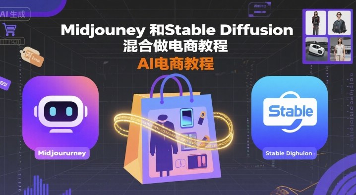 Midjourney和Stable Diffusion混合做电商教程-ai电商教程-讯领网创