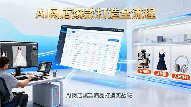 （16326期）AI网店爆款商品打造实战班：AI技术实现商品图智能处理，快速搭建AI网店-讯领网创