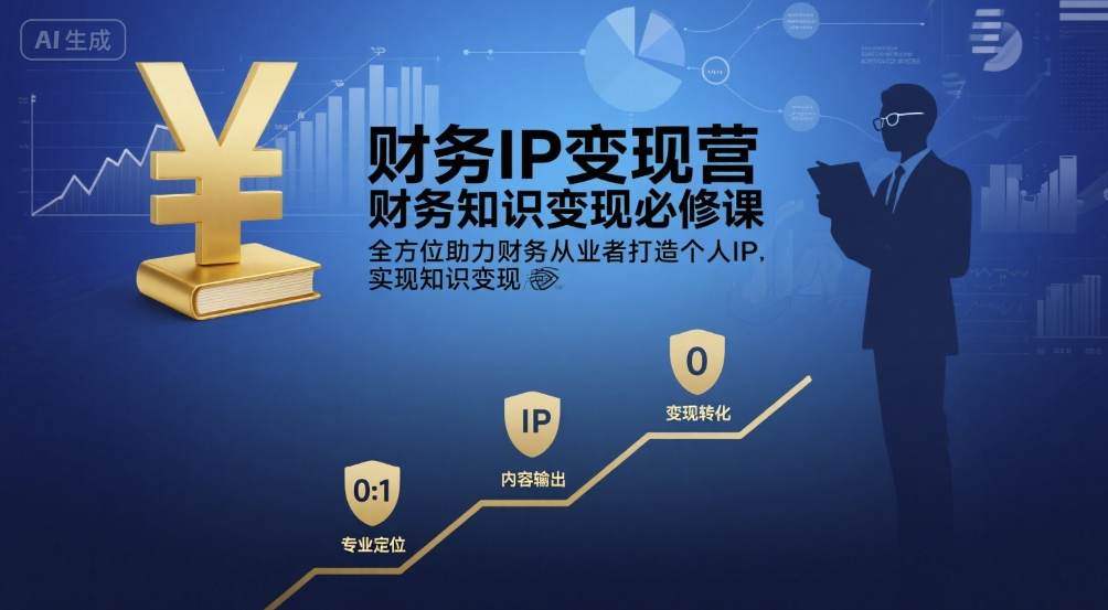 财务IP变现营，财务知识变现必修课，全方位助力财务从业者打造个人IP，实现知识变现-讯领网创
