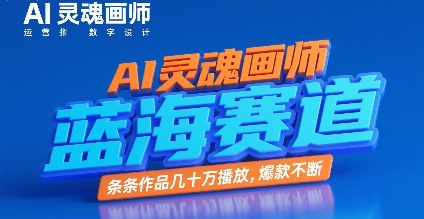 AI灵魂画师，蓝海赛道，条条作品几十W播放，爆款不断-讯领网创