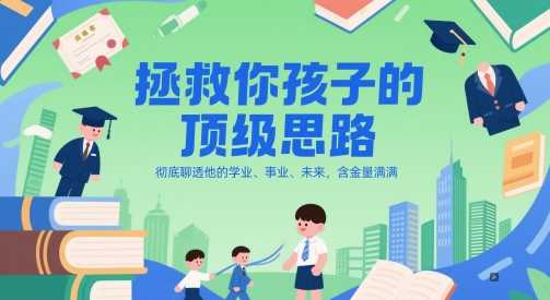 付费文章：拯救你孩子的顶级思路，彻底聊透他的学业、事业、未来，含金量满满-讯领网创