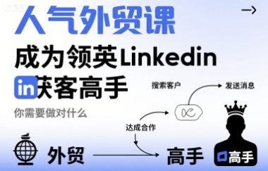 人气外贸课-成为领英Linkedin获客高手，你需要做对什么-讯领网创