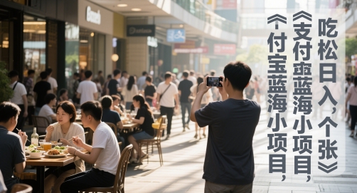 支付宝蓝海小项目，吃饭逛街拍个照，轻松日入1张-讯领网创
