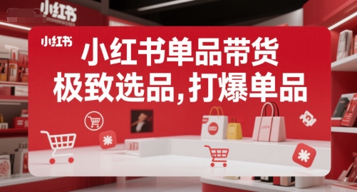 小红书单品带货，极致选品，打爆单品-讯领网创