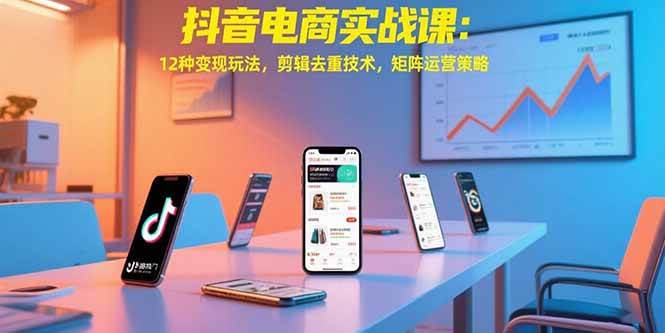 （15478期）抖音电商实战课：12种变现玩法，剪辑去重技术，矩阵运营策略-寒山客