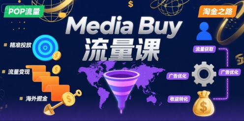Media Buy之POP流量课，带你开启海外Media Buy淘金之路-讯领网创