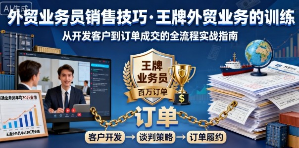 外贸业务员销售技巧，王牌外贸业务的训练-讯领网创