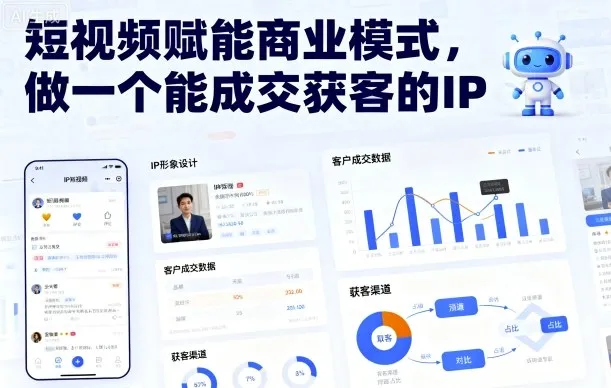短视频赋能商业模式，做一个能成交获客的IP(更新)-讯领网创