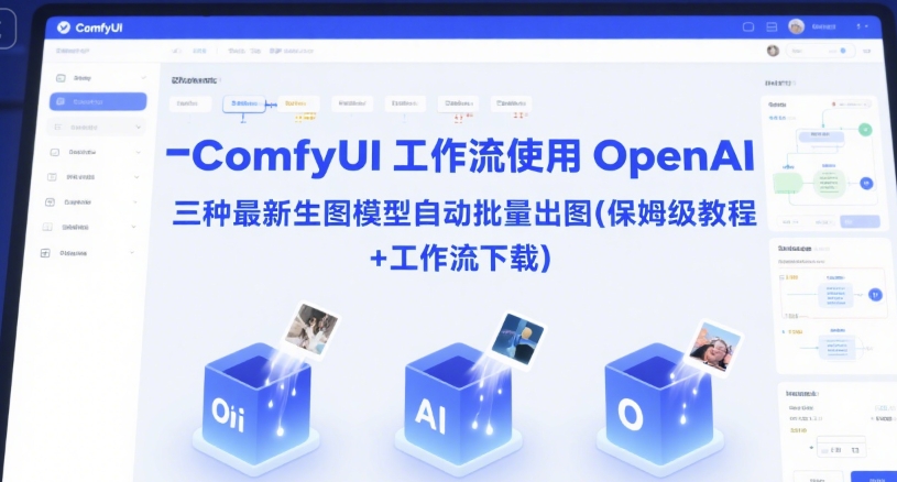 ComfyUI 工作流使用 OpenAI 三种最新生图模型自动批量出图(保姆级教程+工作流下载)-讯领网创