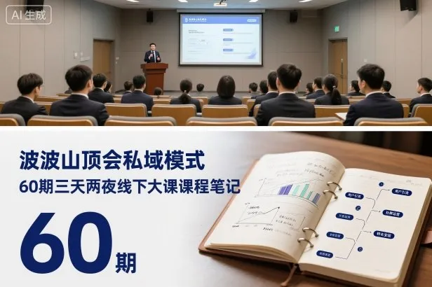 波波山顶会私域模式60期三天两夜线下大课课程笔记(文档)-讯领网创