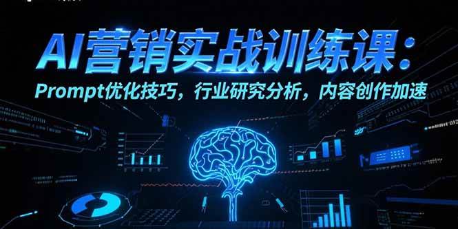 （15465期）AI营销实战训练课：Prompt优化技巧，行业研究分析，内容创作加速-讯领网创