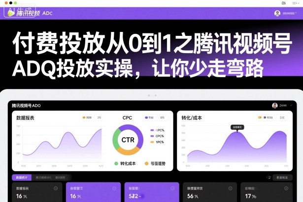 付费投放从0到1之腾讯视频号ADQ投放实操，让你少走弯路-讯领网创