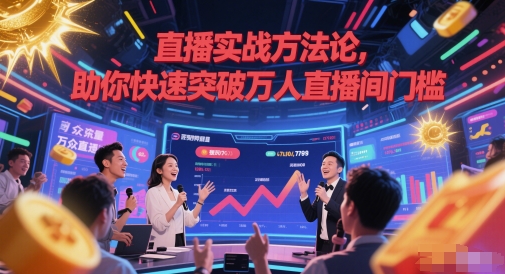 直播实战方法论，助你快速突破万人直播间门槛-讯领网创