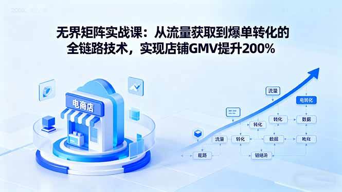 （16104期）无界矩阵实战课：从流量获取到爆单转化的全链路技术，实现店铺GMV提升200%-讯领网创