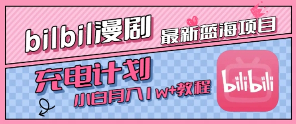 最新蓝海项目，B站充电计划，小白也能月入1w+-讯领网创