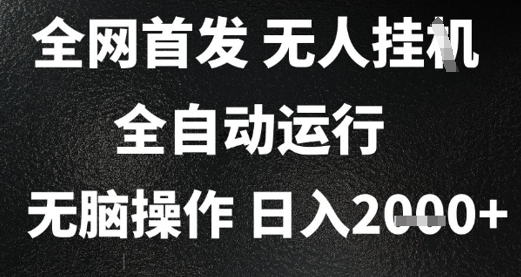 2025首发无人挂G项目，日入2k+，全自动运行，无脑操作，长期稳定 小白可玩【揭秘】-讯领网创