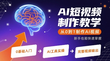 AI短视频制作教学，从0到1制作AI视频-讯领网创