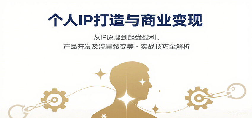 个人IP打造与商业变现，从IP原理到起盘盈利、产品开发及流量裂变等实战技巧全解析-讯领网创