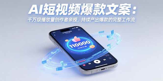 （15569期）AI短视频爆款文案：千万级播放量创作者亲授，持续产出爆款的完整工作流-寒山客